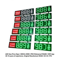 Letrero LED para Estación de Servicio, de 12 Pulgadas, para Exteriores, Lado Izquierdo, con Caja de Luz, para Mostrar el Precio del Combustible