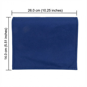 Sofa Headrest Cover Elastic Rectangle Pure Cotton Dark Blue Machine Washable Chair Back Cover Dustproof Decorative - Product Image 1