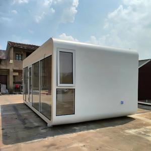 Bâtiment modulaire personnalisable avec structure en acier durable, extérieur blanc lisse, type Apple Cabin <span class=keywords><strong>Mini</strong></span> Pod Capsule House - Product Image 2