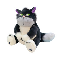 Peluches Lucifer mignonnes de 30-80 cm, poupées en peluche chat Lucifer, jouets en peluche de dessin animé, animaux en peluche, coussins, porte-clés