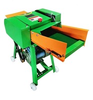 Nouvelle mini-machine à hacher le foin avec moteur double alimentation essence/électrique, haute productivité, capacité de 1 tonne/h pour l'alimentation animale