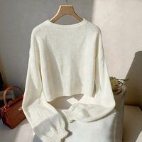 Pulls pour femmes en gros de Chine avec nœud en ruban et col en V, style de marque, pour robes décontractées