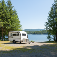 Mini caravane RV personnalisée avec carrosserie en aluminium et capacité de charge de 900 kg pour le camping