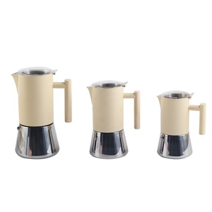 Cafetière Moka en acier inoxydable, compatible avec les plaques à induction, couvercle en plastique transparent, 2/4/6/10 tasses - Product Image 6