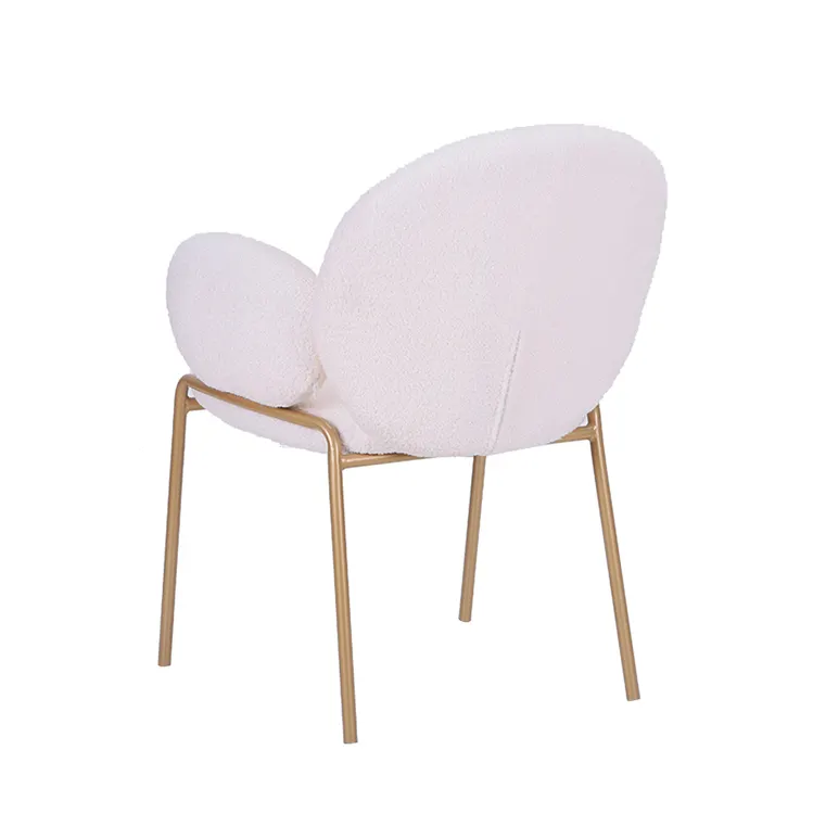 Accent Eetkamerstoelen Witte Stoel Luxe Roestvrijstalen Eetkamerstoel Modern Met Gouden Poten