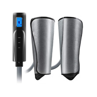 Masseur de jambes à compression d'air, masseur de mollets avec chaleur et thérapie par pression, appareil de récupération électrique rechargeable pour les jambes