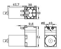 Pompe à air à diaphragme miniature sans balais 5L/min 140Kpa 55Kpa pour laboratoire médical portable et OEM