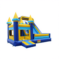 Château gonflable avec toboggan et trampoline à louer, château gonflable avec toboggan, combinaison parfaite pour les enfants avec souffleur