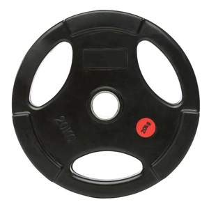 Piastra per pesi in gomma nera Pro piastra per pesi da palestra piastre per pesi in gomma per economia paraurti - Product Image 6