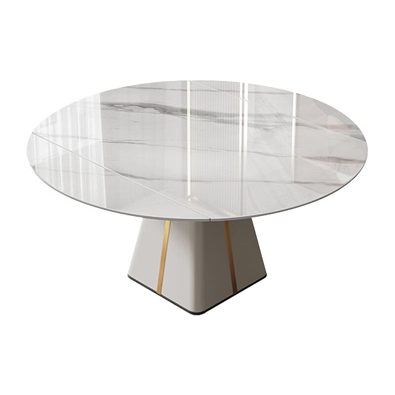 Table à manger en marbre de 1,2 m [rétractable rotatif]