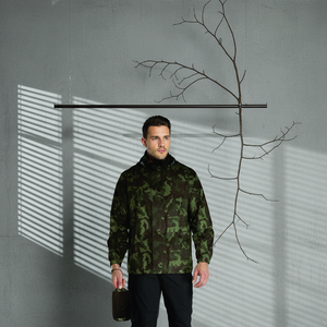 Giacca da <span class=keywords><strong>uomo</strong></span> taglie forti 2026 di <span class=keywords><strong>tendenza</strong></span>, calda e alla moda, con stampa a rilievo, effetto lavato e chiusura a cerniera, per autunno e inverno - Product Image 4