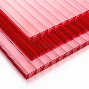 6mm Red Yellow Black Polycarbonate Hollow Sheet