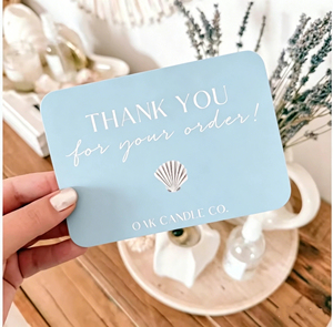 Tarjetas de Agradecimiento de Alta Joyería, Papel Artístico Personalizado, Impresión Digital, Marca YD, Regalo para Eventos - Product Image 1