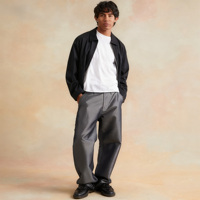 Fabricant de vêtements en jean brut rouge à ourlet brut sur mesure, jean de haute qualité, 14 oz, lourd, ample, coupe droite, pour hommes