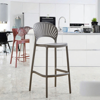 Tabouret de bar au design moderne pour la maison, la salle à manger, l'hôtel, couleurs OEM, plastique PP, mobilier commercial