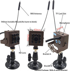 RTMP RTSP OEM 2MP 5MP HD SD การ์ดเสียงวิดีโอ940Nm IR Night <span class=keywords><strong>Vision</strong></span> Wifi ไร้สาย IP รังนกกล้องที่มีขดลวดที่มีความยืดหยุ่น - Product Image 4