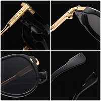 Lunettes de soleil pilote rétro à double pont pour hommes Lunettes UV400 à la mode LOGO personnalisé Lunettes transparentes PC + monture en métal Marque de mode Designer