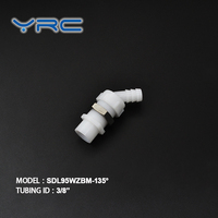 Connecteur rapide pour robinet série YRC 9,5 mm, direction de courbure réglable à 135°, acier inoxydable, matériau plastique, raccord sans bouton