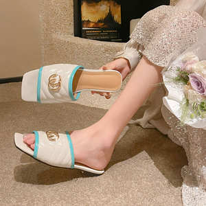 Sandalias de Cuero Genuino de Diseñador de Lujo, Novedades de Primavera 2026, Zapatos de Punta Abierta de Alta Calidad para Mujer, para Playa de Verano - Product Image 4