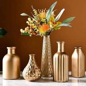 Attractive Design Metal Flower <b>Vase</b> With Mop Work Galvanized <b>Vases</b> <b>Set</b> of Three Different Size Home and Garden Decor - Product Image 1