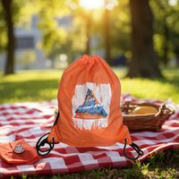 Sac de shopping personnalisé en polyester non tissé écologique avec cordon de serrage et bandoulière pour la promotion