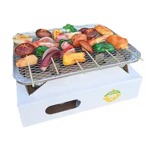 Hot Selling One Time Aluminium Foil Instant Barbecue Grill Portable Disposable Grill With Carbon