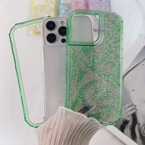 เคสโทรศัพท์ยอดนิยม3อิน1สุดหรูติดเพชรส่องแสงเป็นประกายระยิบระยับป้องกันการกระแทกสำหรับ <span class=keywords><strong>OPPO</strong></span> A40 A80 A3X - Product Image 6