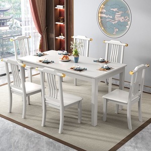 Best Quality Cafe <strong>Dining</strong> Table and <strong>Chair</strong> <strong>Set</strong> Modern Long Backrest <strong>6</strong> <strong>Chairs</strong> <strong>Dining</strong> Furniture <strong>Dining</strong> <strong>Room</strong> Table - Product Image 5