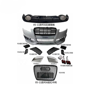 Kit Carrozzeria per <span class=keywords><strong>Audi</strong></span> <span class=keywords><strong>A6</strong></span> Anni 05-12 per Conversione in RS6, Griglia Paraurti Anteriore, Diffusore Posteriore, Terminali di Scarico, Accessori Auto, Parti per Tuning - Product Image 2