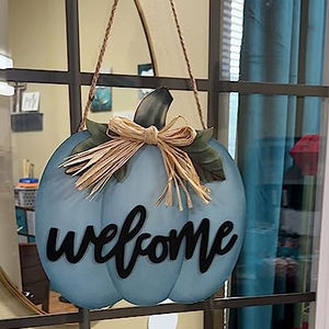 Cartel de Acción de Gracias Colgador de puerta Calabaza Cartel de bienvenida Decoración de calabaza de madera Cartel de porche colgante para la cosecha de otoño Acción de Gracias - Product Image 2