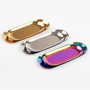 Stainless Steel Copper Silver <strong>Tray</strong> <strong>Candle</strong> Accessories Plate <strong>Candle</strong> <strong>Tray</strong> for Christmas Birthday Gifts - Product Image 4