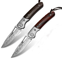 Traversin en acier damas 73 couches et couteau pliant à manche en bois Cocobolo de haute qualité