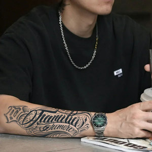 น้ำยาสมุนไพรติดทนนาน 7-15 วัน ลายสักชั่วคราวกึ่งถาวร สำหรับตกแต่งกระดูกไหปลาร้า แขน ร่างกาย <span class=keywords><strong>สวย</strong></span>งามสมจริง กันน้ำ พร้อมสติกเกอร์ลายสัก - Product Image 5