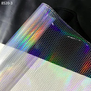 PVC Film For Sewing Related Creations 0.4mm Transparent Holographic PVC Film
