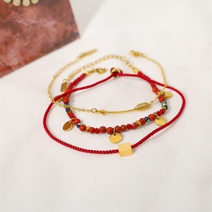 Pulsera de Cordón con Dijes de Piedra Natural al por Mayor, Pulseras Personalizadas, Joyería - Product Image 1