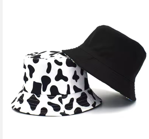 Sombrero de Pescador Reversible con Estampado de Vaca en Negro y Rosa, Diseño Personalizado de Fábrica BSCI Meidiney - Product Image 6