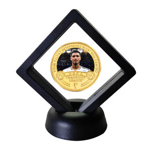 Ballon de football commémoratif pour pièce de monnaie avec gravure en fer électro-plaqué de Mbappe, Bellingham, Haaland, cadeau pour les fêtes - Product Image 2