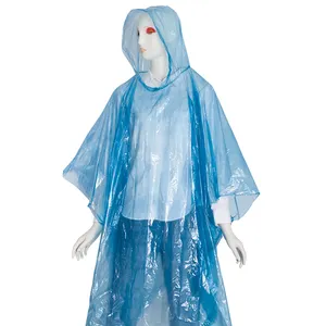 Customizable Disposable PE Rain Poncho In Variety Of Colors Cheap Priced Packaging Logo Customization For Outdoor Rainwear