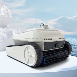 Robot de <span class=keywords><strong>piscine</strong></span> intelligent sans fil avec batterie longue durée et aspiration puissante pour piscines enterrées-recharge automatique et contrôle par application - Product Image 1