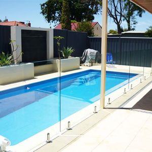 Barandilla <span class=keywords><strong>de</strong></span> vidrio industrial con abrazadera y soporte para piscinas, centros comerciales, pasarelas, aceras y escaleras - Product Image 1