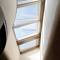 Puits de lumière modulaire en verre fixe automatique avec isolation thermique, pare-soleil intégré et système de drainage, installation rapide pour véranda de villa