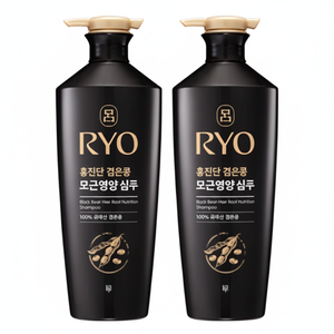 Shampoo Liquido Ryeo Hongjindan 820ml in Offerta, Nutriente con Profumo Floreale Bianco e Radice di Fagiolo Nero, Confezione da 2 - Product Image 1