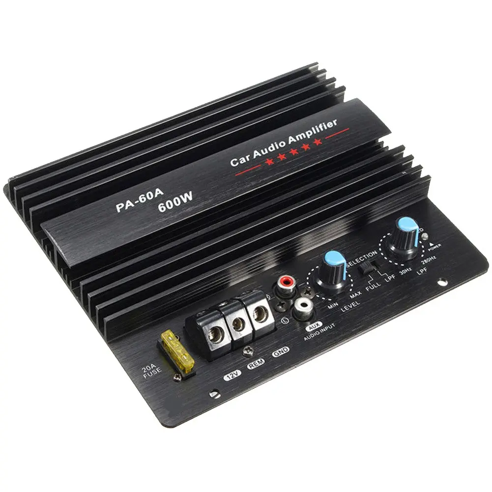 600W car subwoofer high-power amplifier board car audio 12V car power amplifier PA-60A
