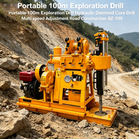 Foreuse d'exploration sur chenilles de 100 m, machine de carottage diamanté hydraulique avec treuil de 1,8 T et pompe à boue pour l'exploitation minière et géologique YJC