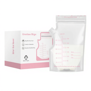 Bolsa de Almacenamiento de <span class=keywords><strong>Leche</strong></span> con Cierre Hermético, Doble Graduación, Desechable, Refrigerable, de Grado Alimenticio, de Polietileno, Impresa por Grabado, Libre de BPA - Product Image 1