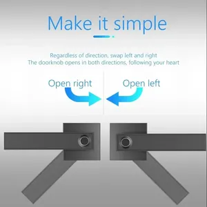 Tuya thông minh khóa sinh trắc học Đầu đọc dấu vân tay kỹ thuật số mật khẩu an ninh cho phòng gia đình căn hộ cửa Wifi điện tử khóa thông minh - Product Image 3