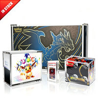 Boîtier de présentation en acrylique Perfect Fit ETB anti-UV pour Booster Box Mega Charizard UPC avec couvercle magnétique à niveaux