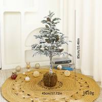 Grand sapin de Noël de table en PE réutilisable et durable de 85 cm, facile à installer pour les fêtes à la maison