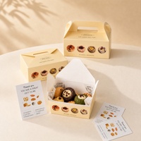 Boîtes à biscuits personnalisées en carton blanc pour les marques de boulangerie, de biscuits et de chocolat avec impression de logo, options de fenêtre et de séparateurs