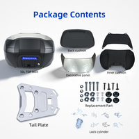 Coffre de moto en PP de grande capacité 50L - Boîte à bagages robuste et durable - Convient aux motos Honda XL750 Transalp